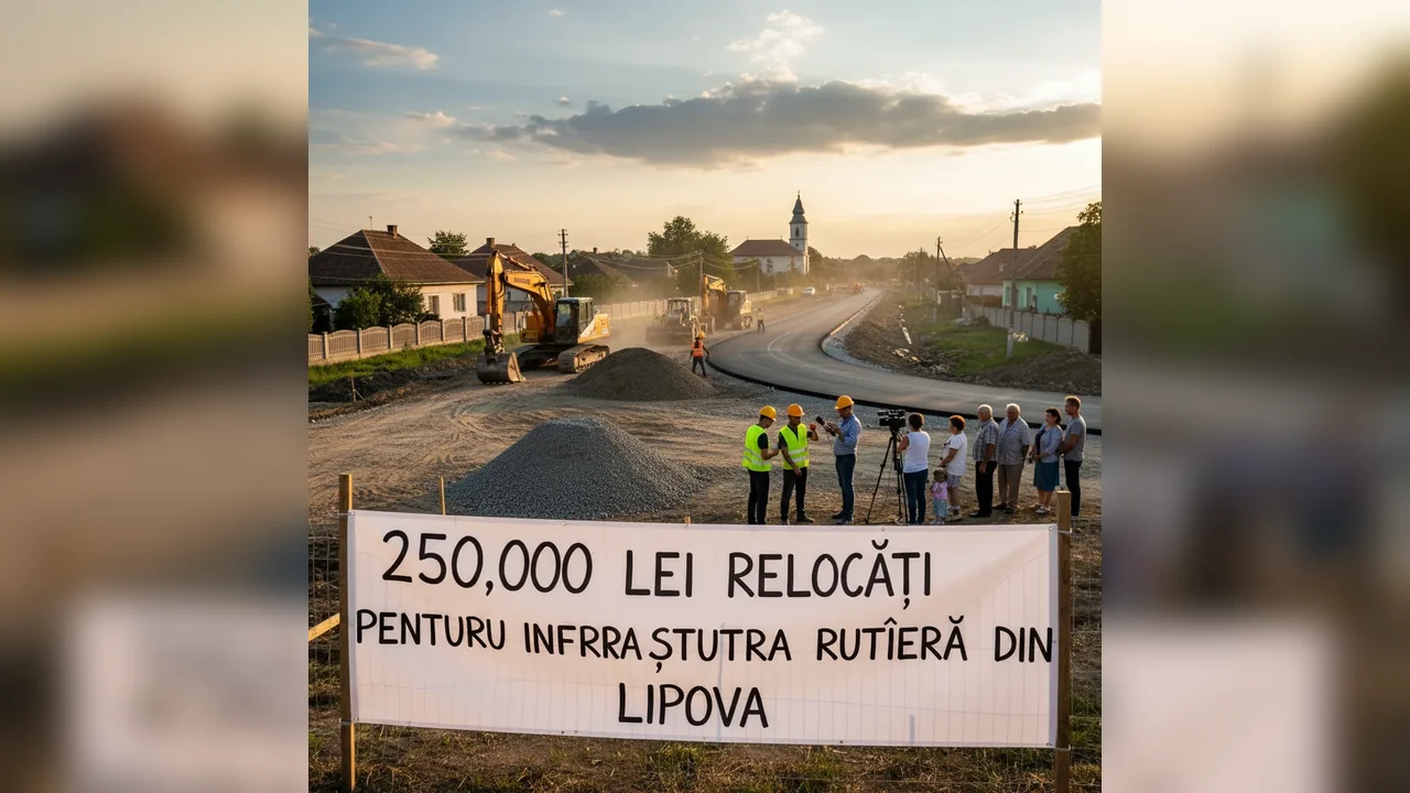 250.000 lei realocați pentru reabilitarea infrastructurii rutiere din Lipova, anunț făcut la Arad