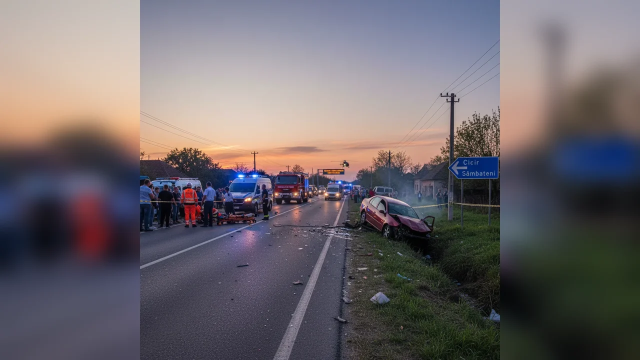 Accident rutier grav la ieșirea din Cicir spre Sâmbăteni – Imagini video exclusive