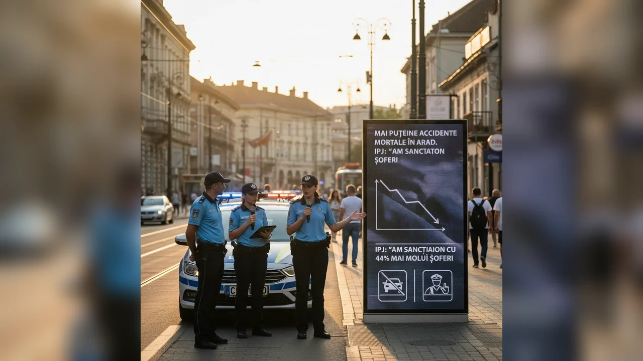 Accidente mortale mai puține în Arad, șoferi sancționați cu 44% mai mult