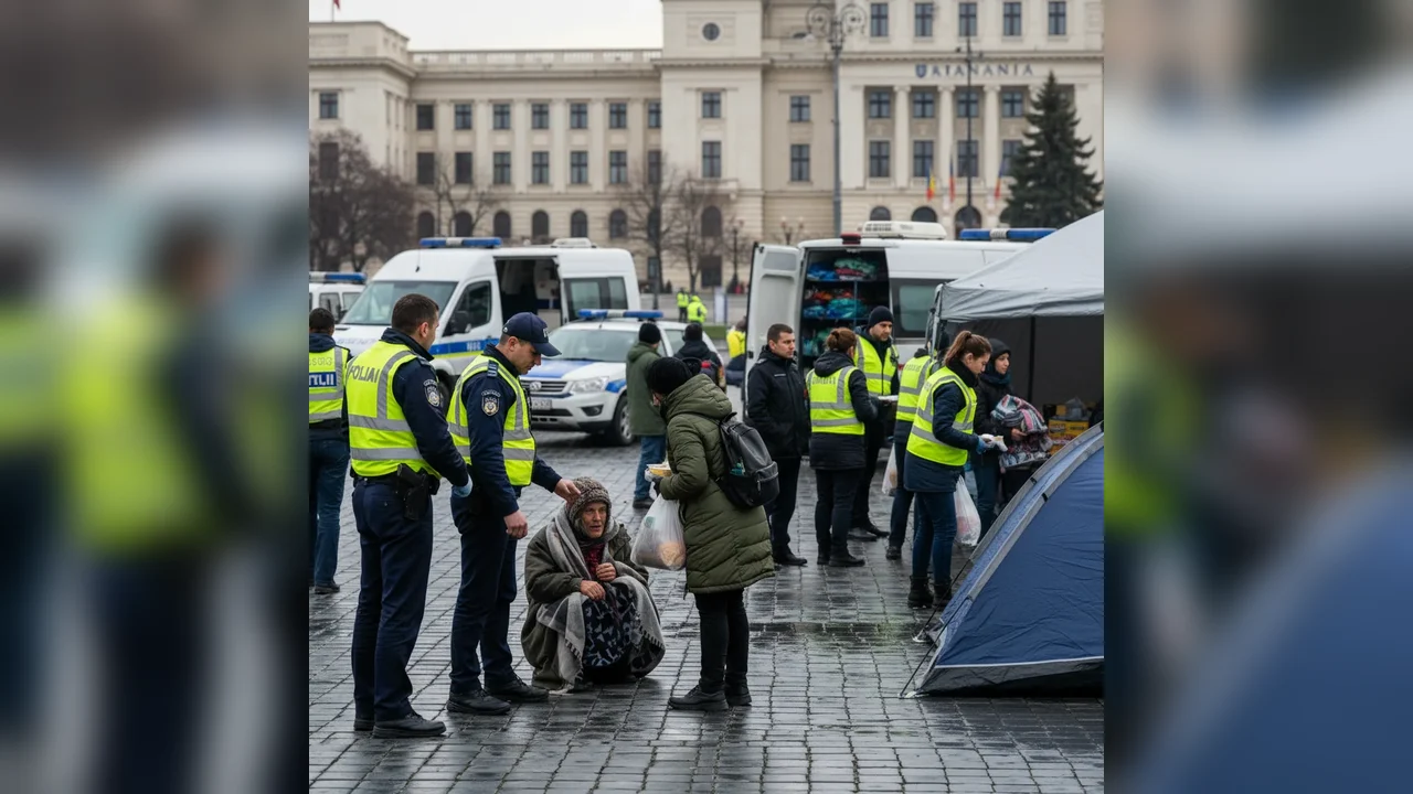 Acțiune comună la Arad pentru combaterea cerșetoriei și sprijinirea persoanelor fără adăpost