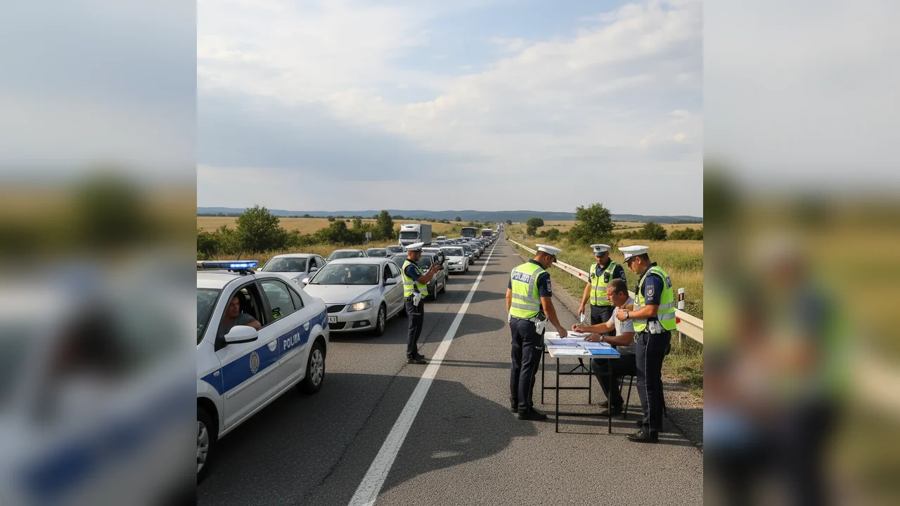 Acțiune rutieră pe DN 7 la Arad: zeci de șoferi amendați în câteva ore