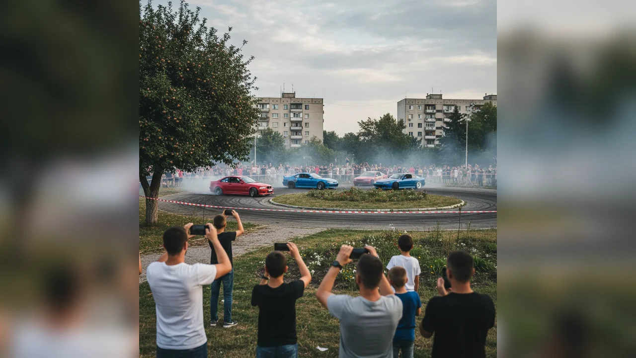 Arad: Parcul de pe strada Mărului, afectat de drifturi și zgomot produs de mașini