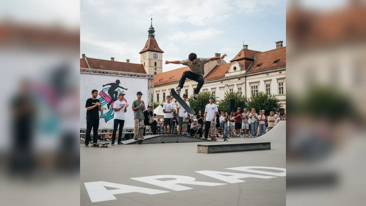 Aradul găzduiește Campionatul Mondial de Freestyle Skateboarding