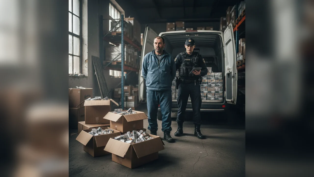 Bărbat din Arad reținut după ce a fost prins cu 5.000 de pachete de țigări suspecte în autoturism