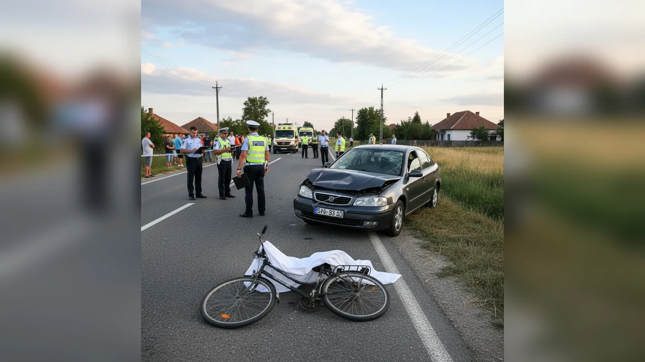 Biciclist ucis într-un accident rutier cu autoturism lângă Mândruloc