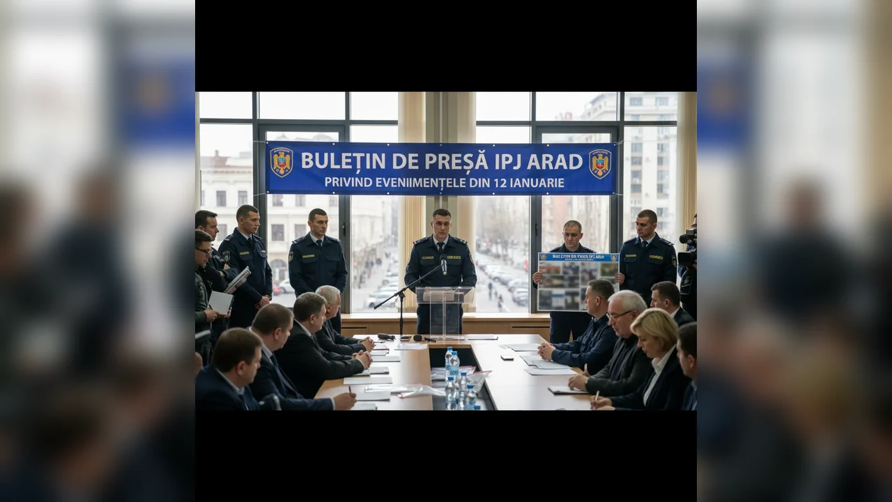 Buletinul IPJ Arad din 12 ianuarie 2026 sintetizează intervențiile polițiștilor din ultimele 24 de ore