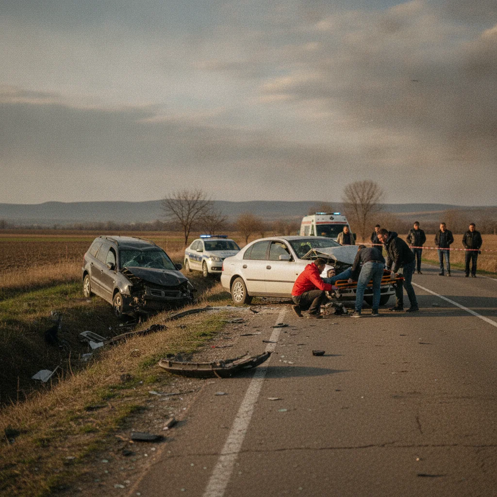Cicir: două persoane rănite într-un accident pe DN7, spre Deva