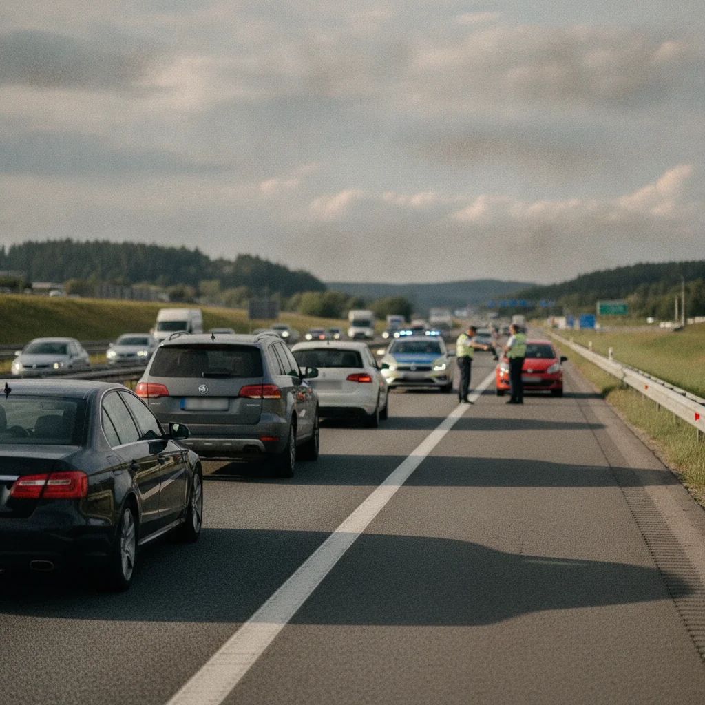 Circulația nejustificată pe banda de urgență: Amendă și permis suspendat 90 de zile