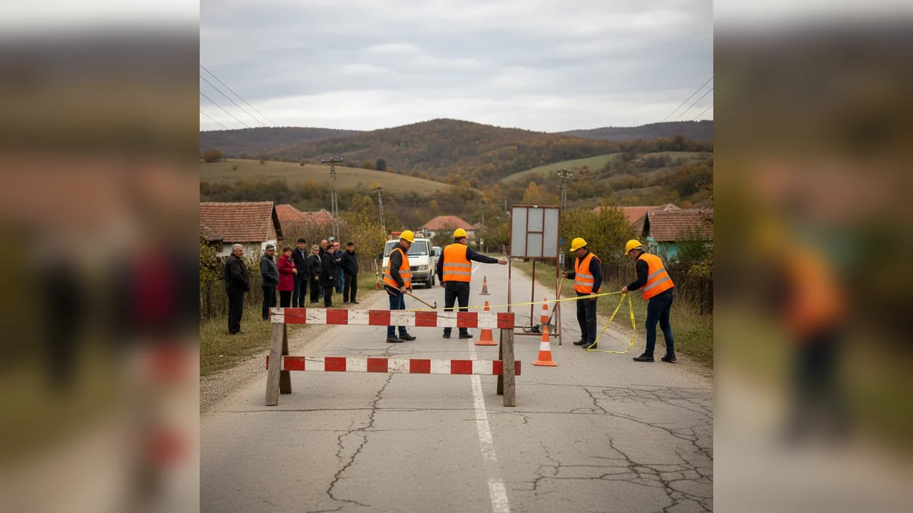 Circulație deviată pe drumul Slatina–Mădrigești: închidere temporară anunțată la Arad