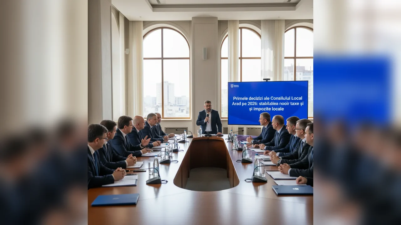 Consiliul Local Arad adoptă primele decizii pe 2026 privind taxele și impozitele locale