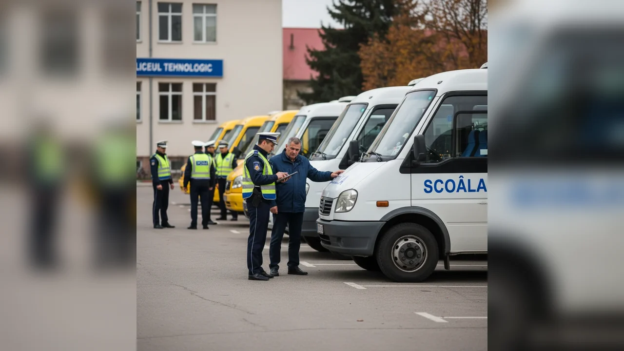 Controale la microbuzele școlare din Arad, anunțate de IPJ în contextul iernii