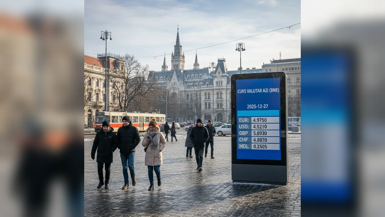 Curs valutar azi (BNR) – 2025-12-27, Arad