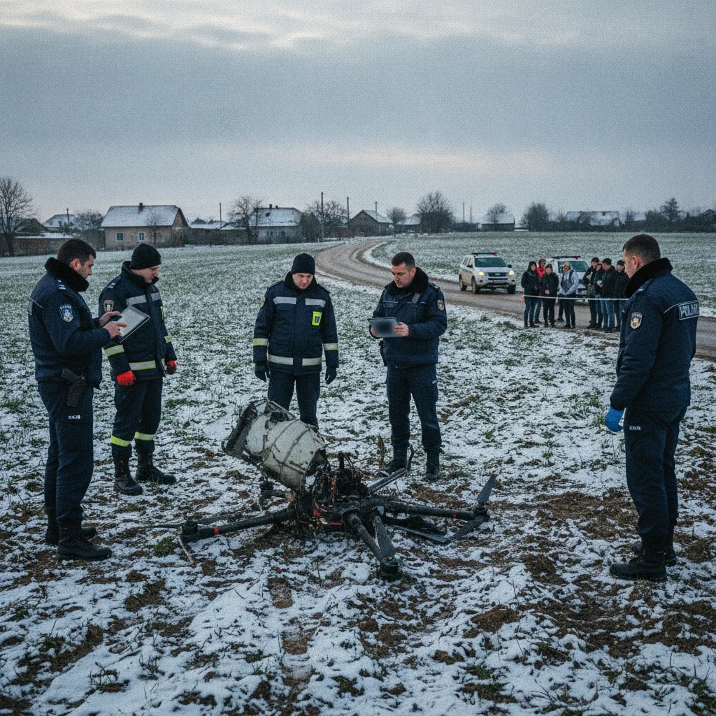 Dronă militară prăbușită în Suceava: Cursuri școlare suspendate temporar