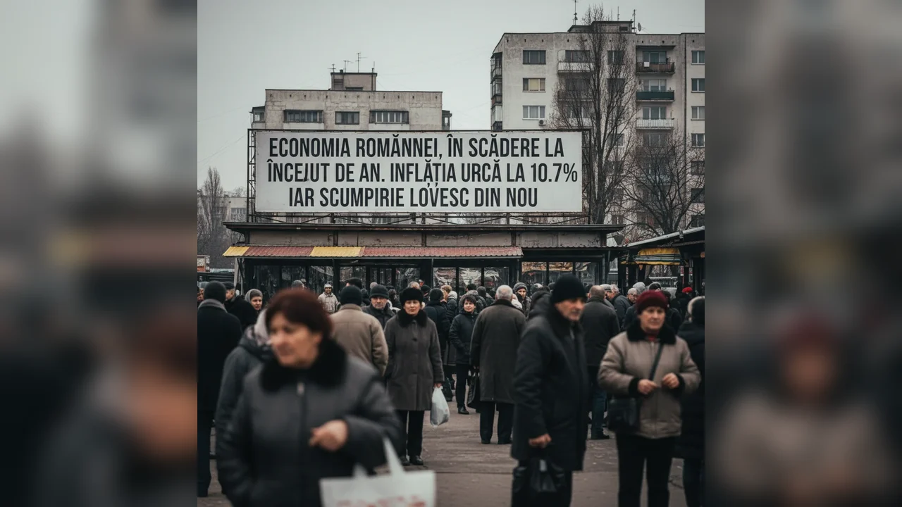 Economia României scade, inflația atinge 10,7% în ianuarie