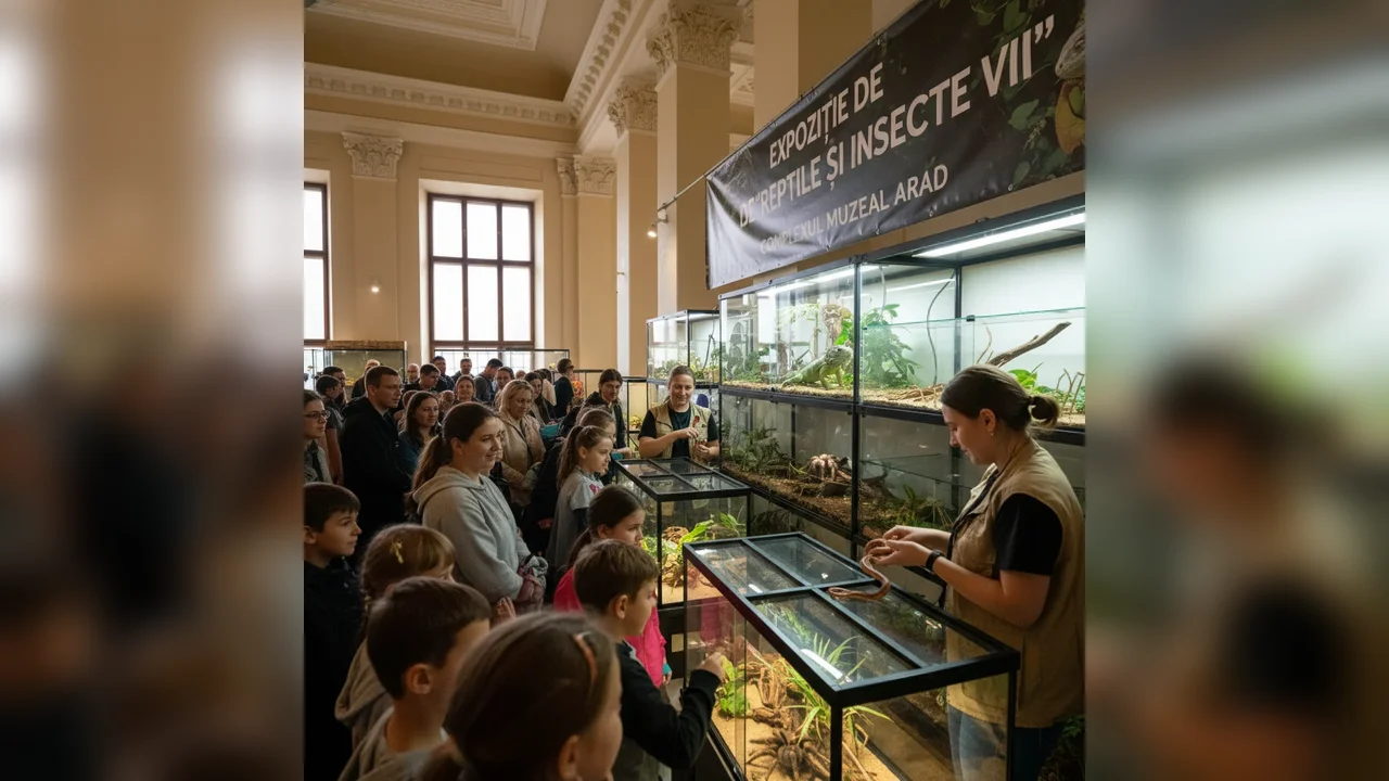 Expoziția „Reptile și insecte vii” își deschide porțile la Complexul Muzeal Arad