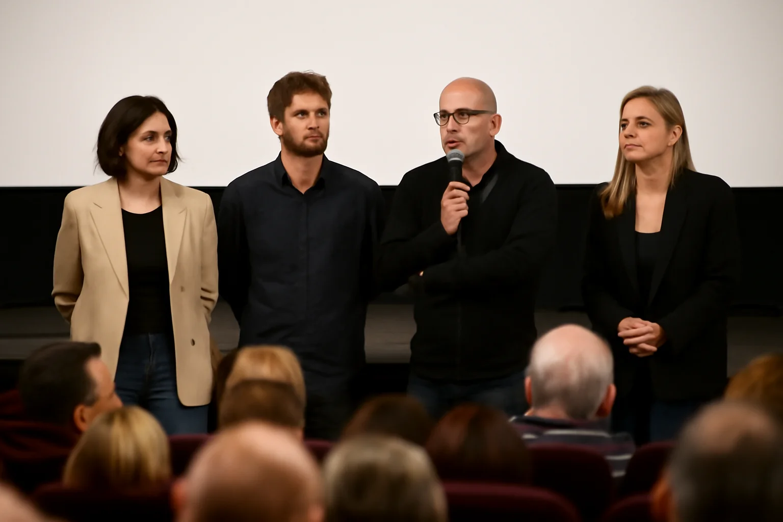 Filmul Pădurea de molizi regizat de Tudor Giurgiu, în prezența echipei
