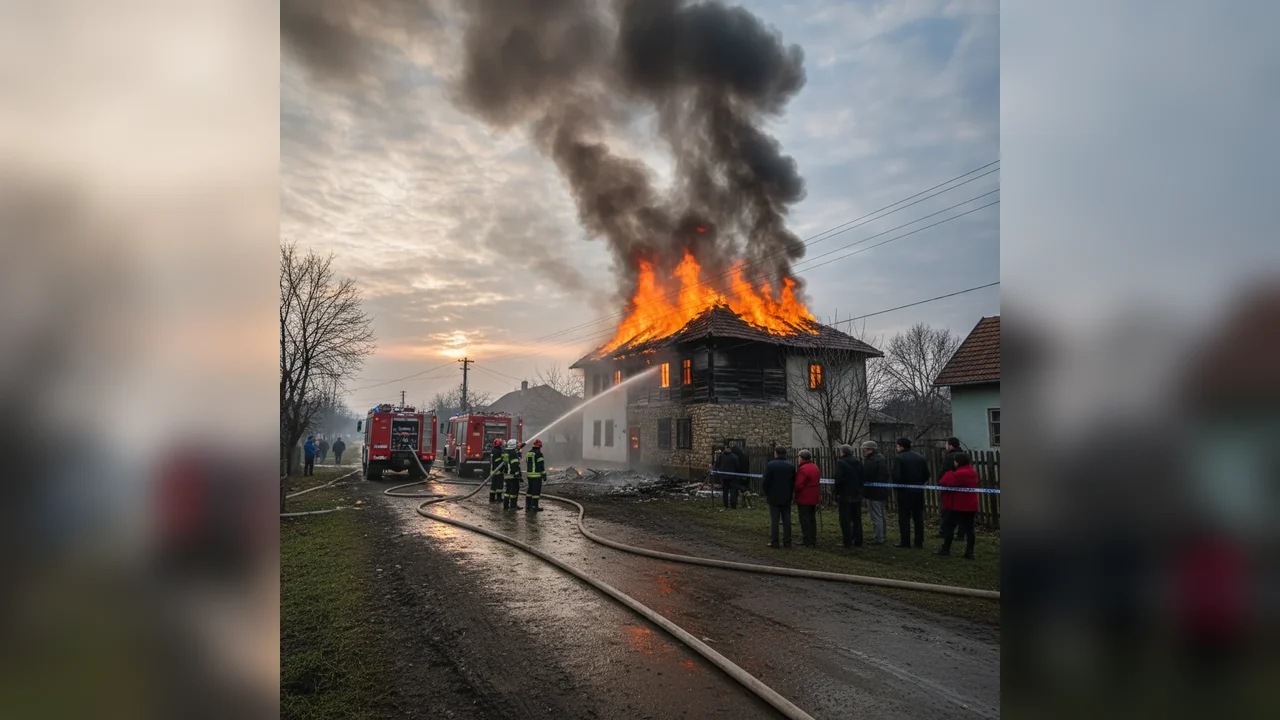 Incendiu major la o locuință din Socodor în această dimineață