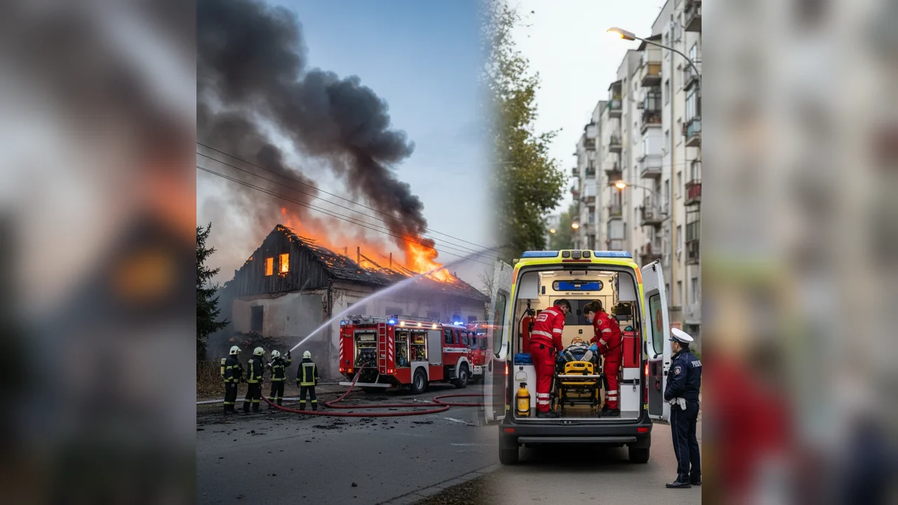 Intervenții multiple ale ISU Arad: zeci de solicitări SMURD și cinci incendii gestionate
