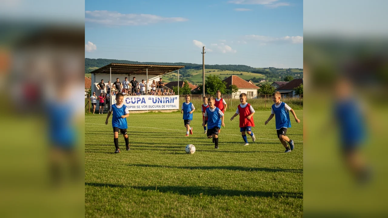Micuții pasionați de fotbal intră pe teren la Cupa Unirii