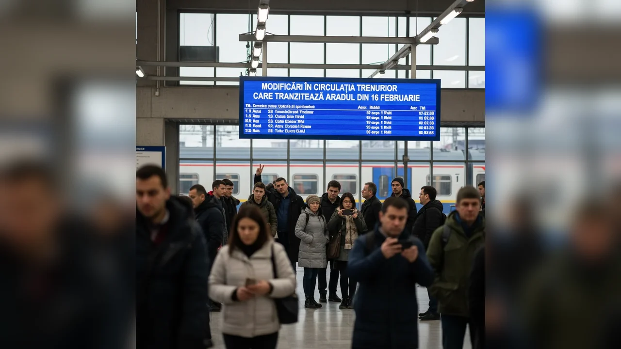 Modificări importante la trenurile CFR care tranzitează Aradul din 16 februarie 2026