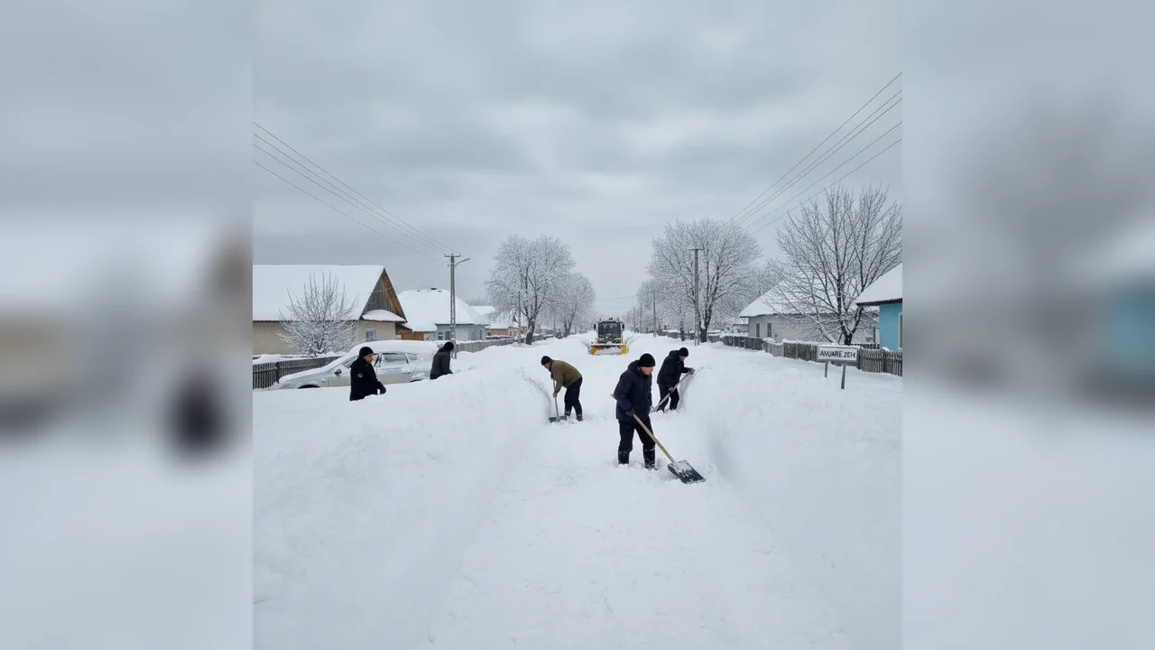 Ninsori abundente în județul Arad pe 8 ianuarie: trafic îngreunat și intervenții de deszăpezire în curs