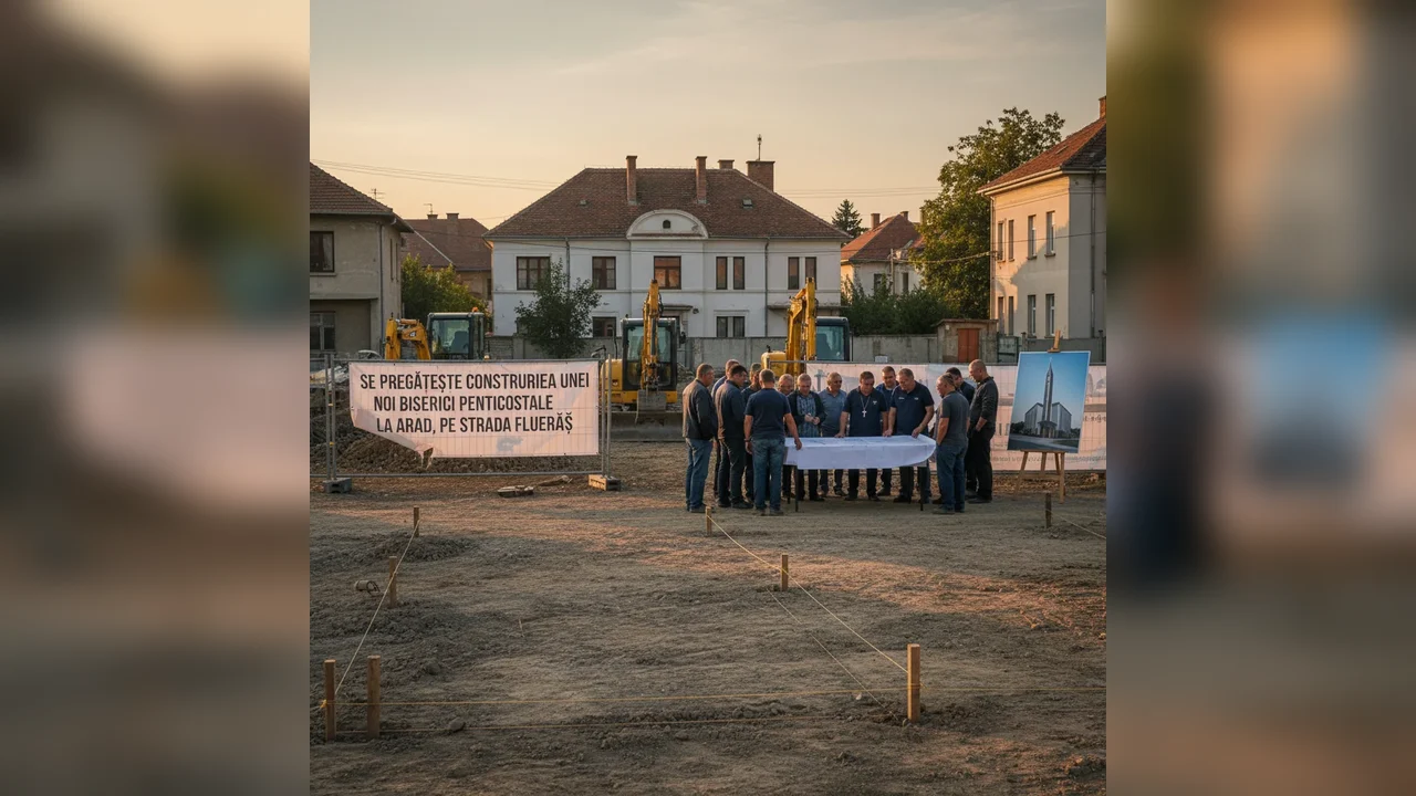 Nouă biserică penticostală în construcție pe strada Flueraș în Arad