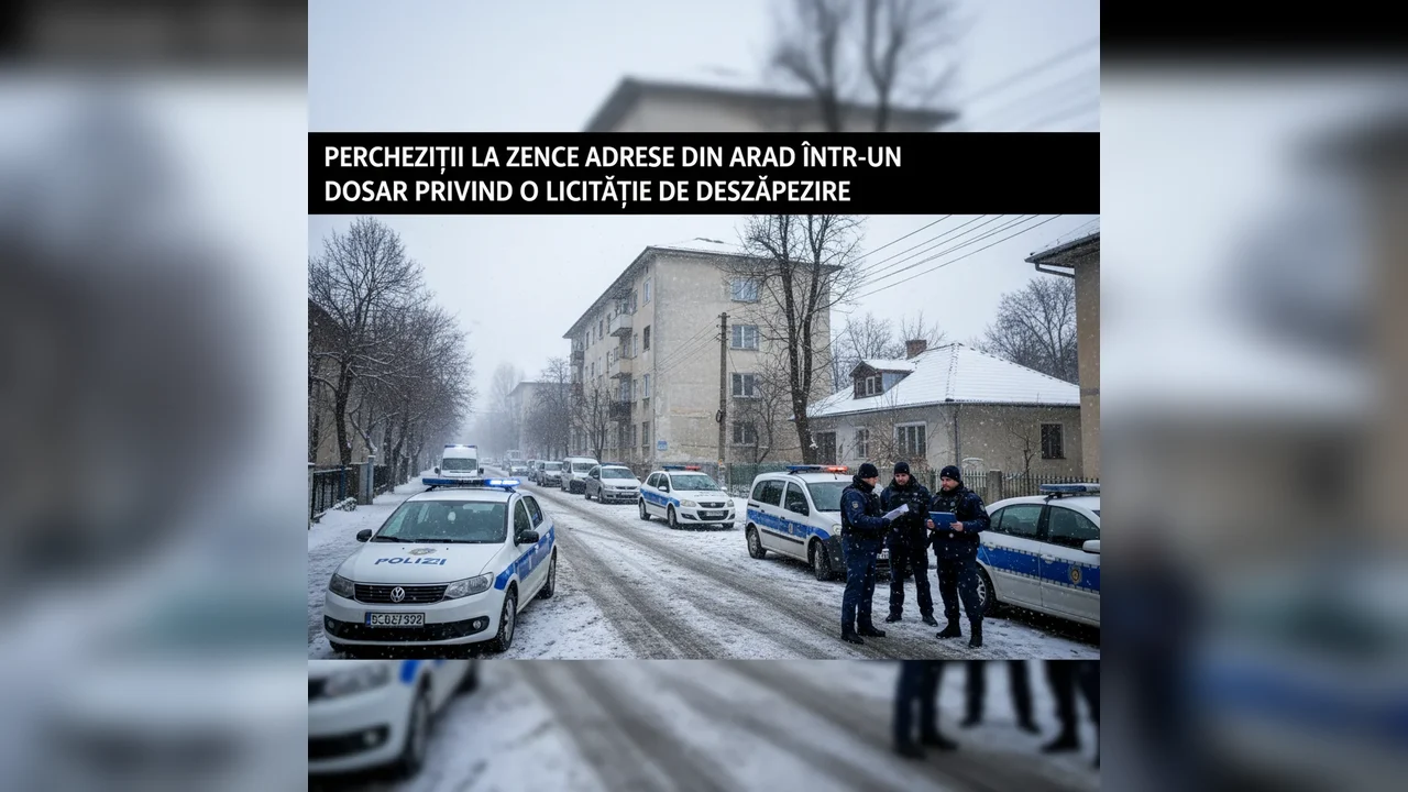 Percheziții la Arad în dosarul unei licitații de deszăpezire suspectate de nereguli