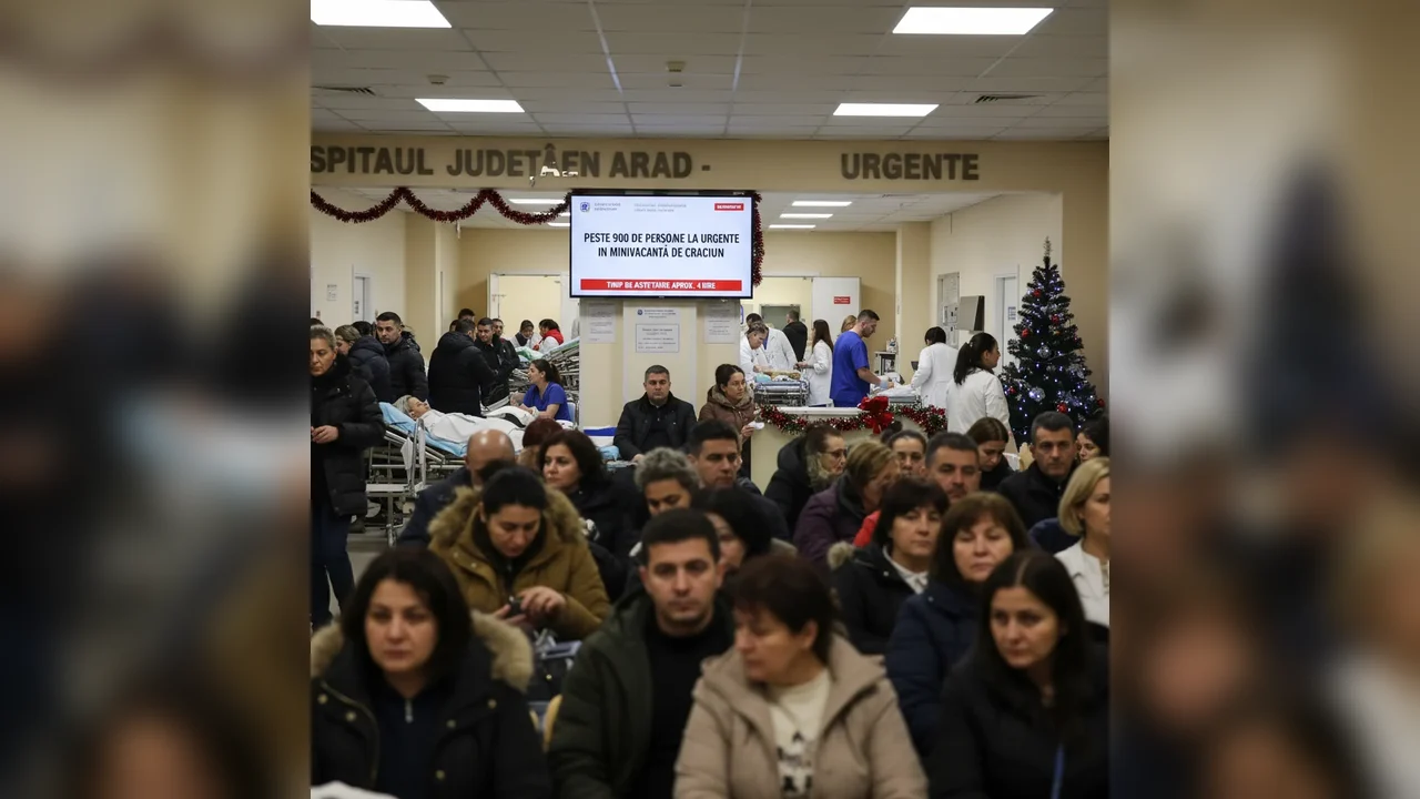 Peste 900 de pacienți la Urgențe în Arad în minivacanța de Crăciun