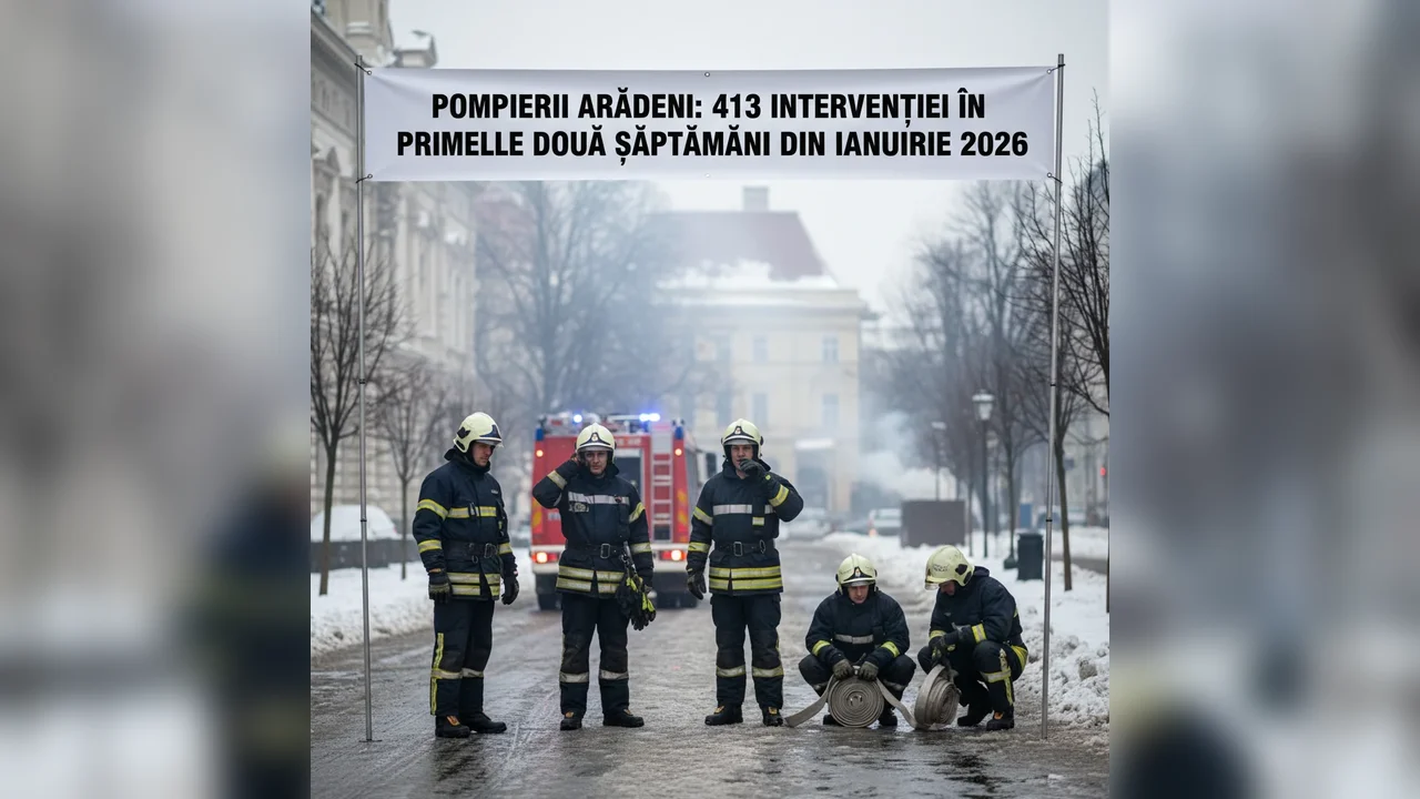 Pompierii din Arad au gestionat 413 intervenții în primele două săptămâni din ianuarie 2026