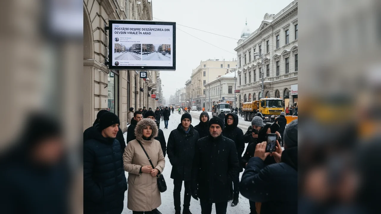 Postări despre deszăpezirea din Oradea stârnesc interes și dezbateri la Arad