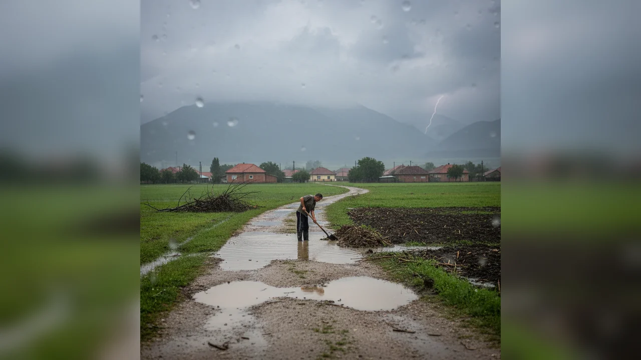 Precipitații variate în județul Arad depășesc 30 l/mp