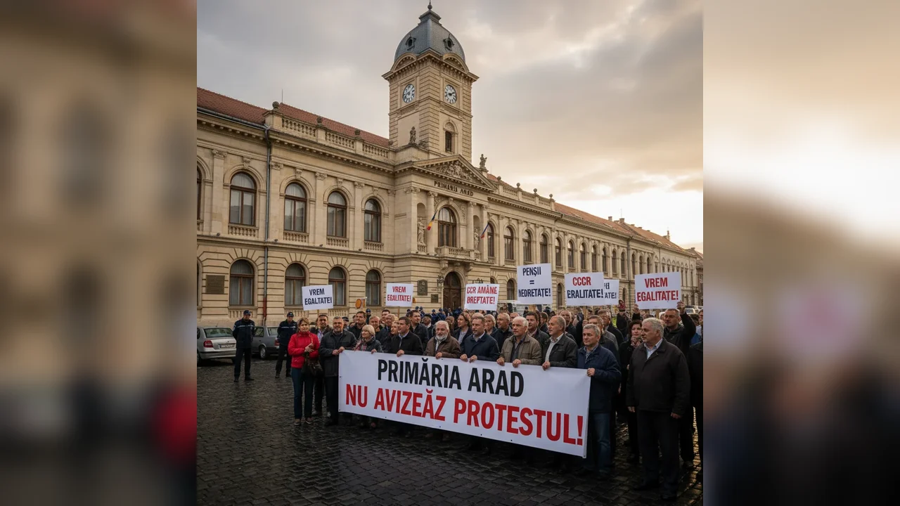 Primăria Arad respinge avizarea unui protest față de amânarea deciziei CCR privind pensiile speciale