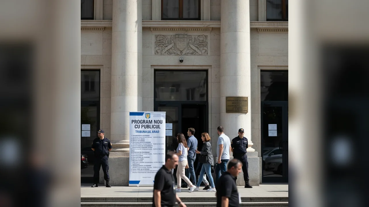 Program actualizat cu publicul la Tribunalul Arad pentru registratură și arhivă