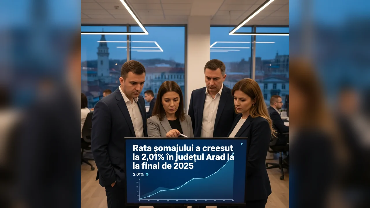 Rata șomajului ajunge la 2,01% în județul Arad la final de 2025