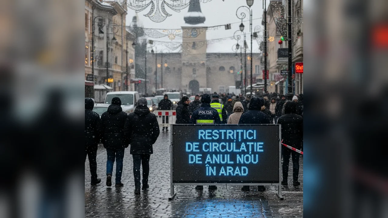 Restricții de circulație anunțate de Anul Nou în Arad