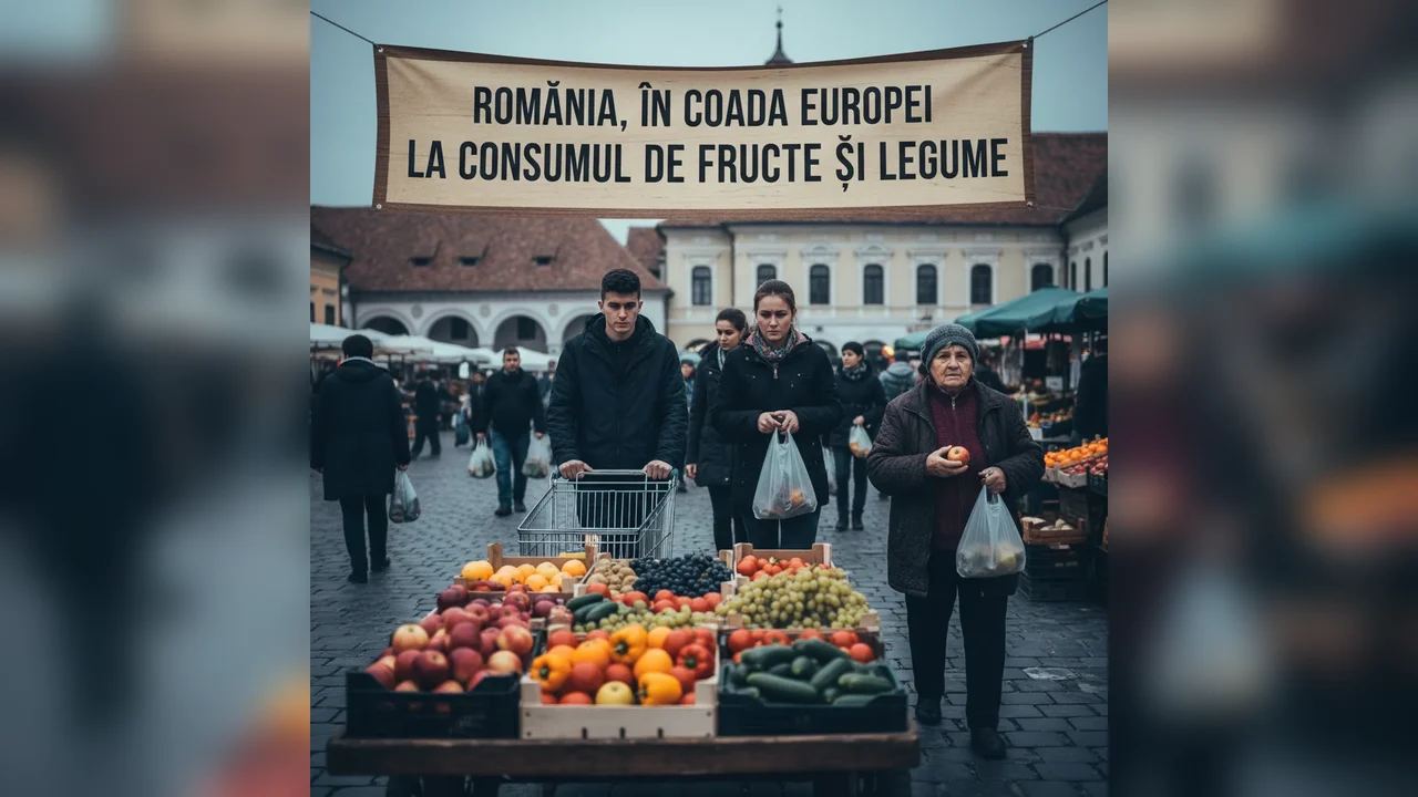 România, printre ultimele țări din Europa la consumul de fructe și legume