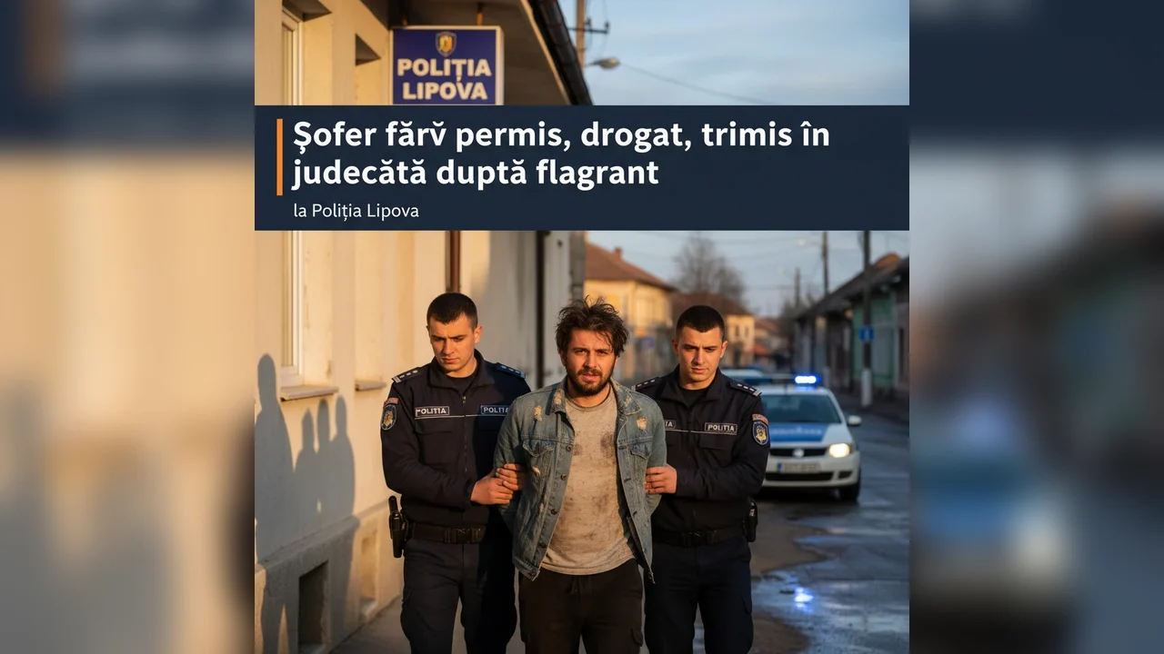 Șofer de 39 de ani din Arad, judecat după ce a fost prins drogat și fără permis la Poliția Lipova