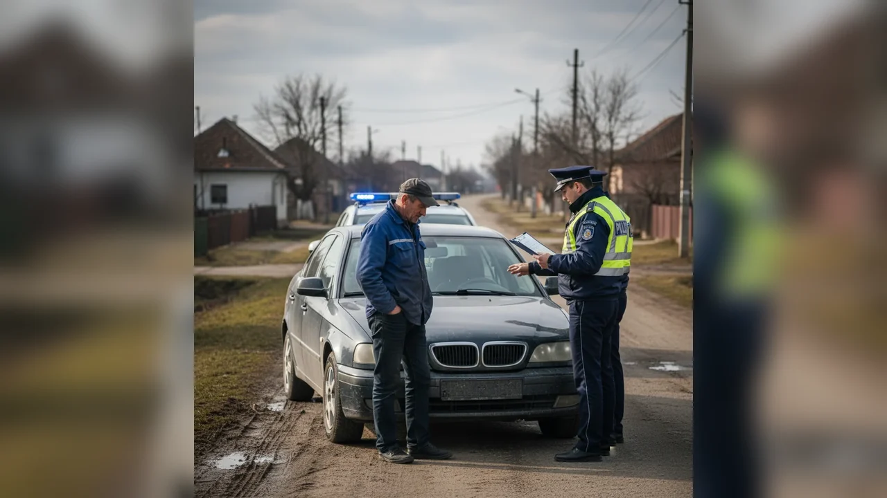 Șofer din Olari, depistat în Arad după ce ar fi condus trei luni cu o mașină neînmatriculată în Galșa