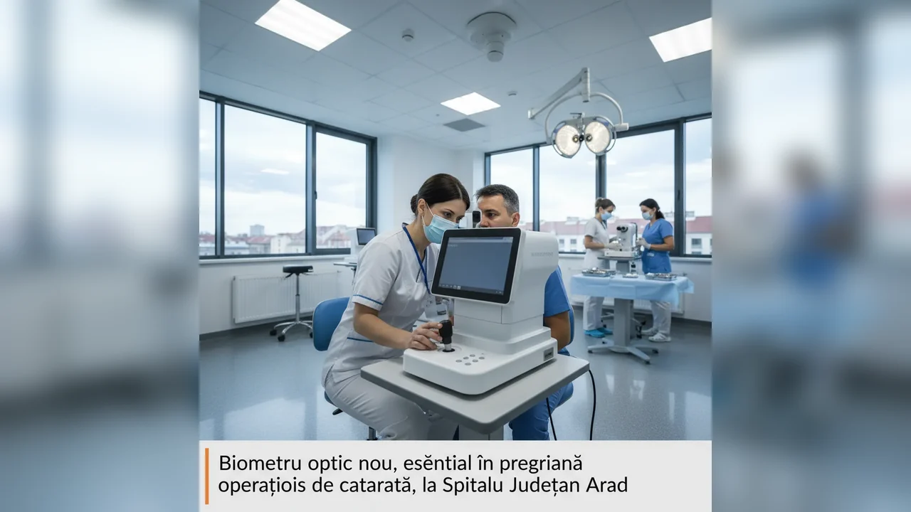 Spitalul Județean Arad introduce biometru optic modern esențial pentru operațiile de cataractă