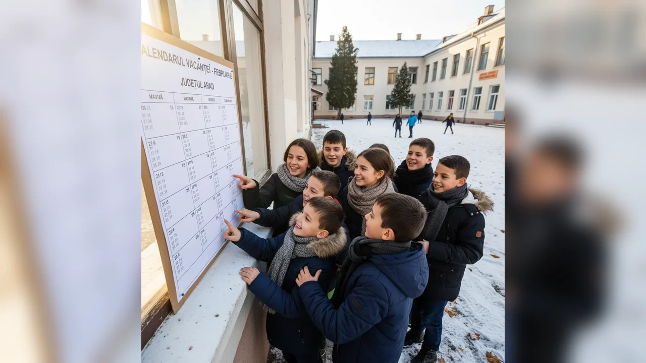 Vacanța de februarie pentru elevii din Arad începe mai târziu decât în alte județe