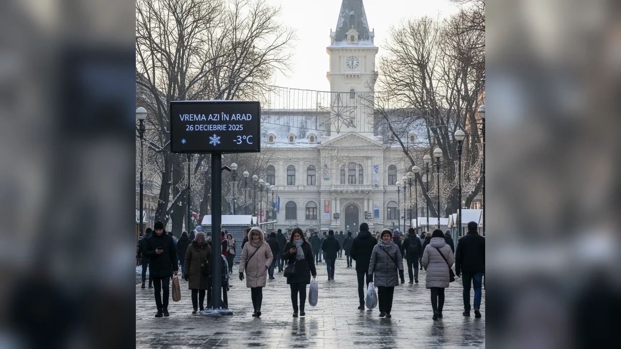 Vremea azi în Arad - 26 decembrie 2025